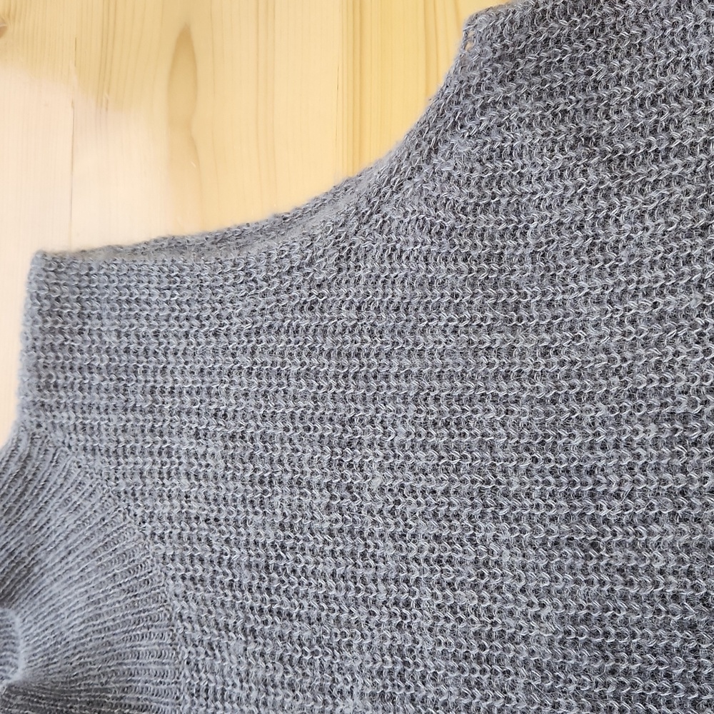 French Connection Crossback Mock Neck Sleeveless Sweater Gray Wool Blend L - Picture 13 of 13